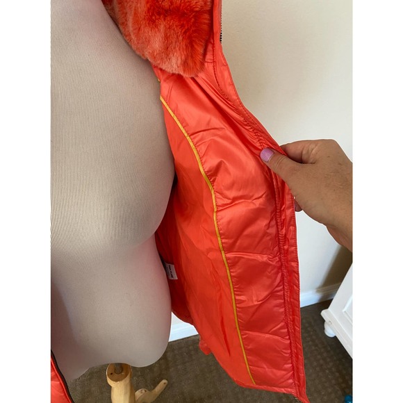 Finn Flare Orange Puffer Jacket Size L - Picture 3 of 7